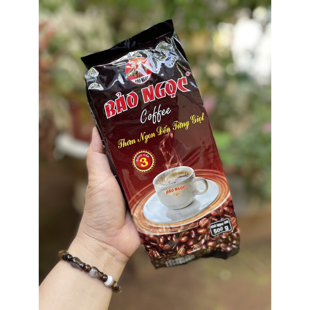 500gr Cà phê bột Bảo Ngọc - Thành phần hạt Coffee Robusta & Culi nguyên chất rang mộc