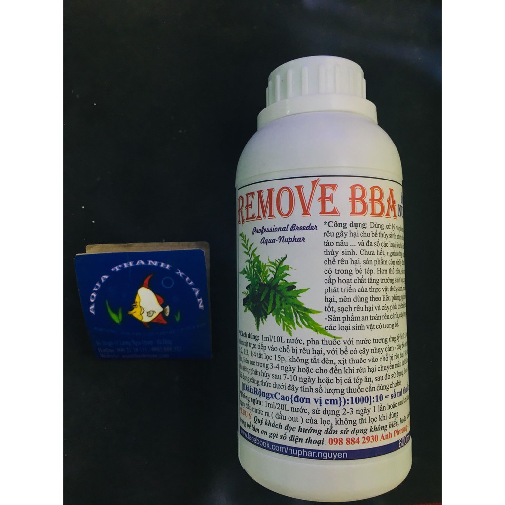 Thuốc diệt rêu Remove BBA cho bể thủy sinh 600ml