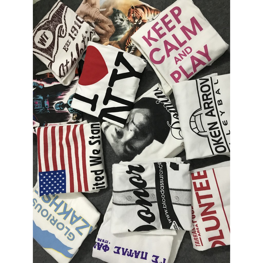 Áo thun secondhand US loại 1 nam nữ form rộng