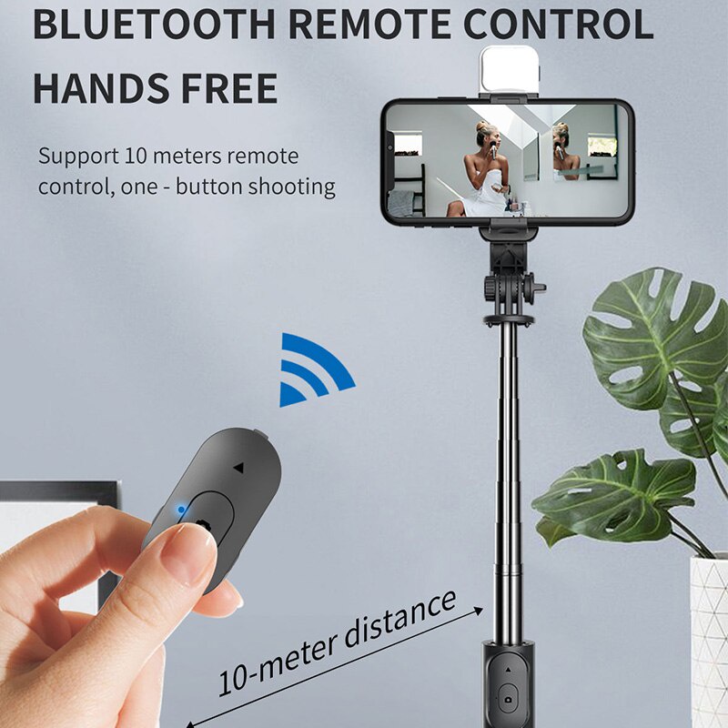 Gậy chụp ảnh 3 chân có đèn led trợ sáng Gậy tự sướng selfie chụp hình bluetooth điều khiển từ xa xoay nhiều góc độ