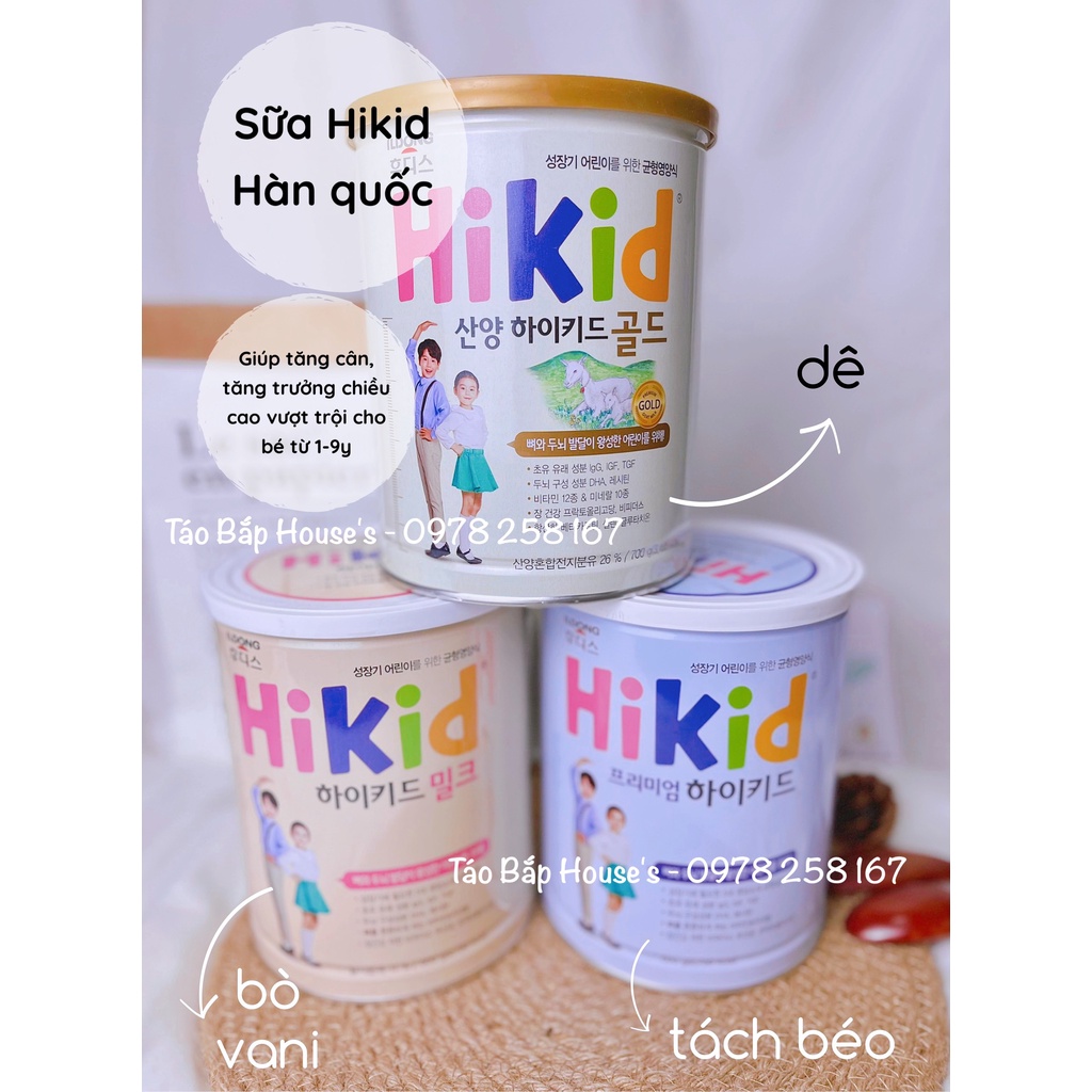 Sữa bột Hikid ILDONG Hàn Quốc hộp 600gr | TÁO BẮP'S HOUSE