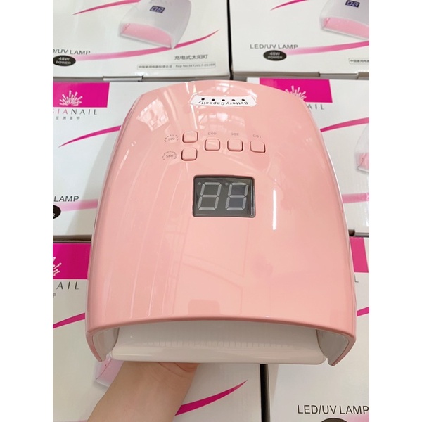 Máy Hơ Tích Điện Sơn Gel Tia Ánh Sáng Màu Hồng HÀNG CHÍNH HÃNG