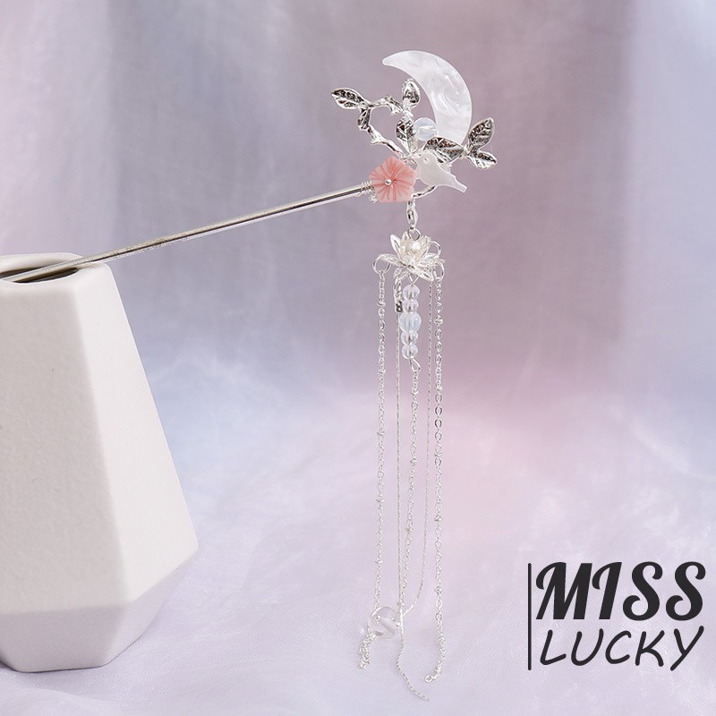 Trâm cài tóc thiết kế dạng tua rua phong cách thời trang Trung Hoa cho nữ