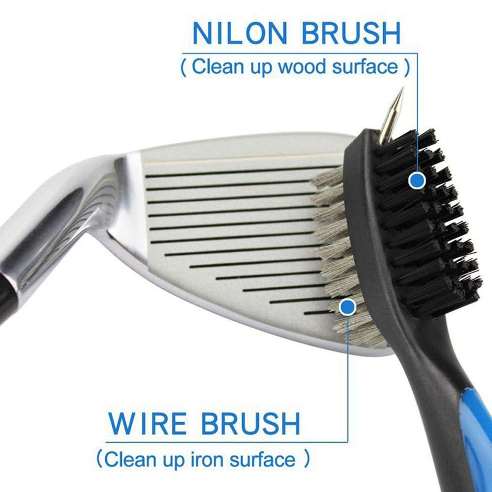 Bàn Chải Vệ Sinh Gậy Đánh Golf Thiết Kế Hai Mặt Có Khóa Kéo Tiện Dụng