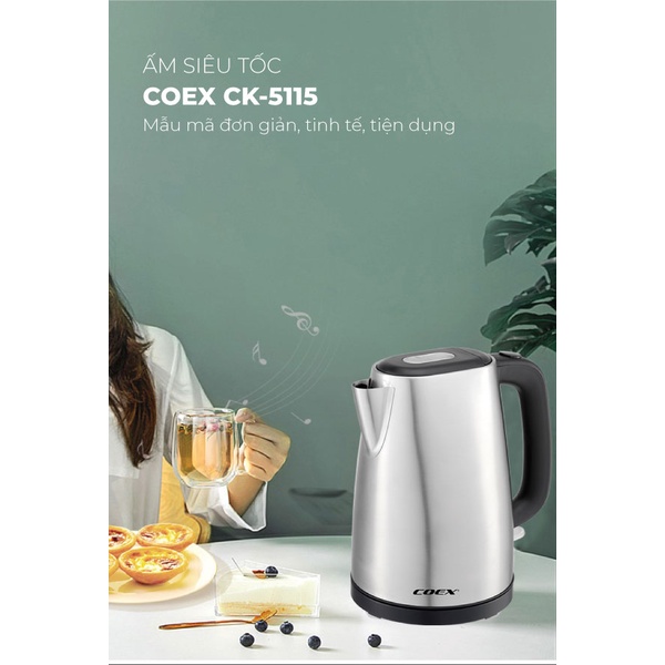 Ấm siêu tốc 1.7 Lít COEX CK-5115