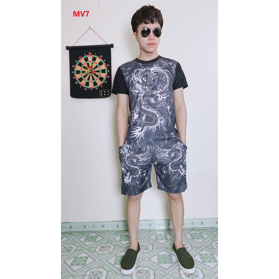Bộ Rồng in Hình 3D Cao Cấp Như Hình Chất Thun Cotton Co dãn 4 Chiều | BigBuy360 - bigbuy360.vn