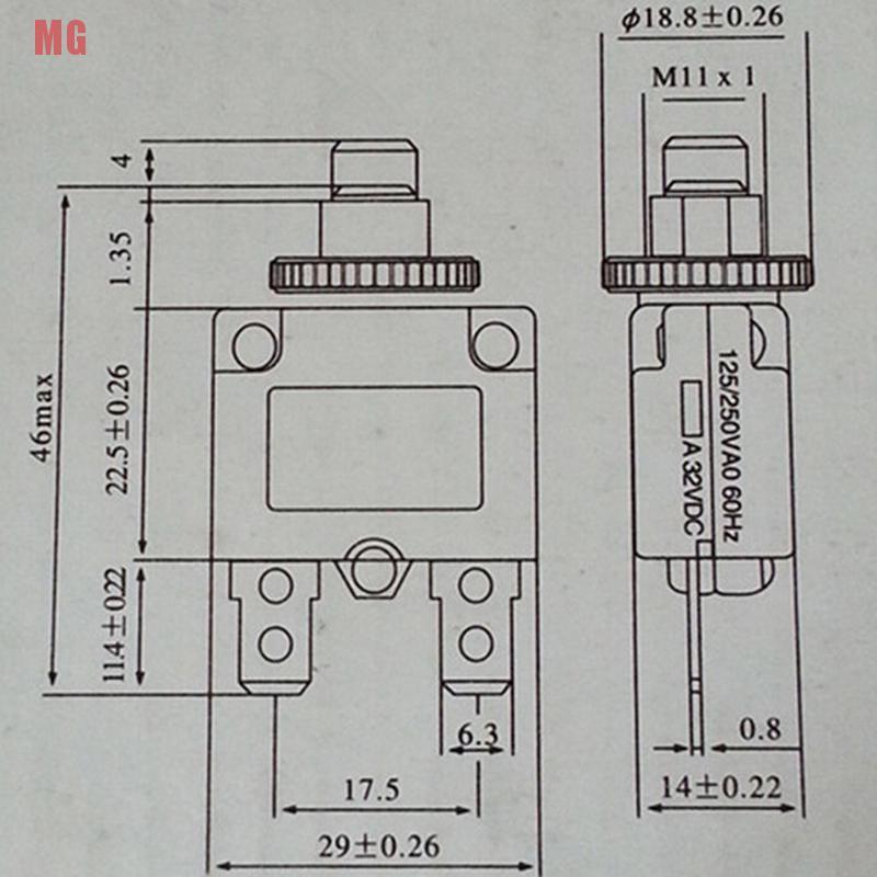 Cầu Dao Ngắt Mạch 3a 4a 5a 6a 8a 10a 15a 20a 30a