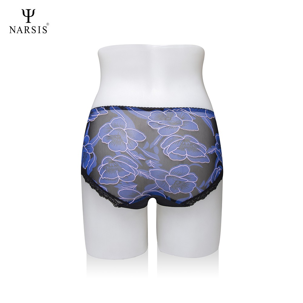 Quần lót nữ Narsis K0029 màu đen hoa xanh