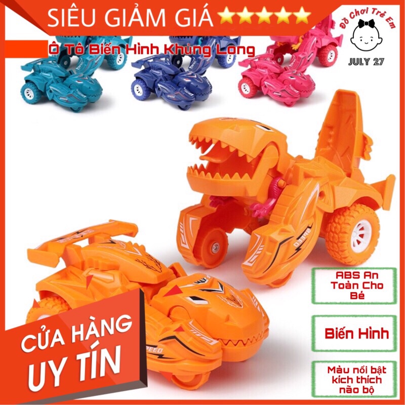 Ô Tô Biến Hình Khủng Long Cao Cấp  -    Nhựa ABS Chắc Chắn Kích Thước 8 cm*5.5 cm*12 cm