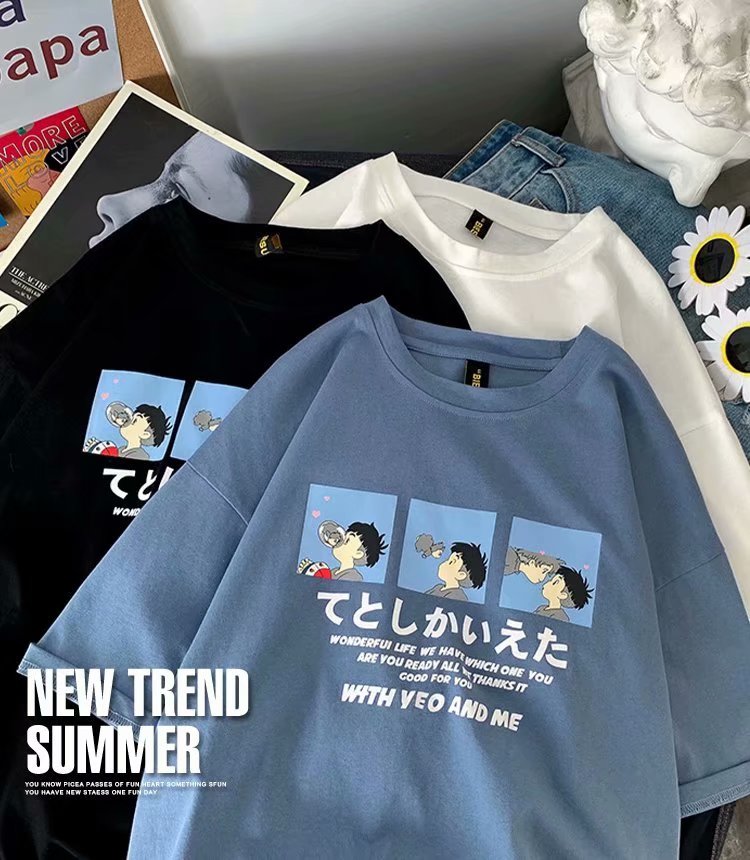 Áo Thun Ngắn Tay Phong Cách Năng Động Trẻ Trung Size M-5Xl