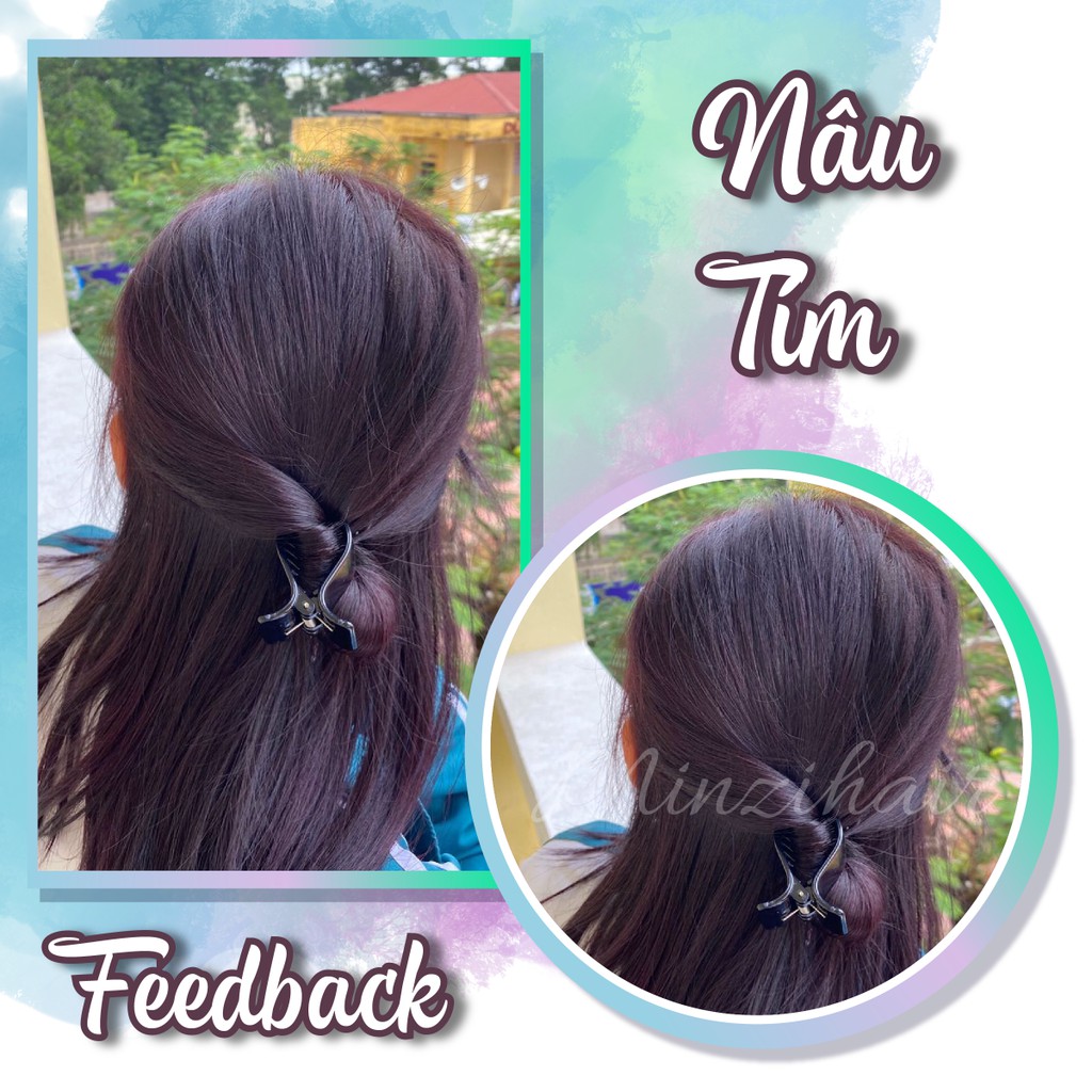 Thuốc Nhuộm Tóc Màu Nâu TÍm [LÊN TỪ NỀN TÓC NÂU] | MINZIHAIR HN