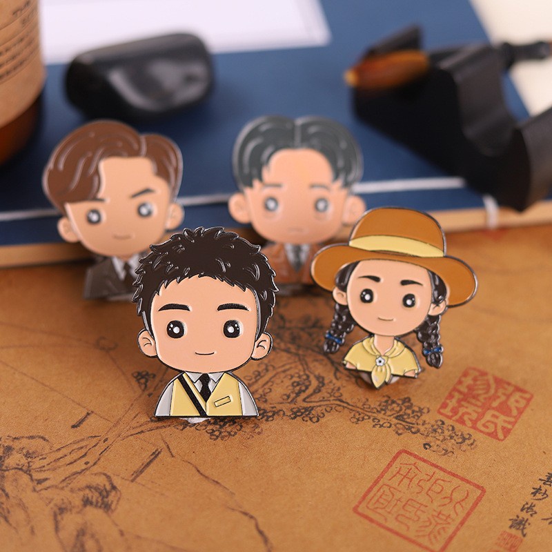 Ghim Cài Áo Hình Nhân Vật Hoạt Hình Anime Phong Cách Retro