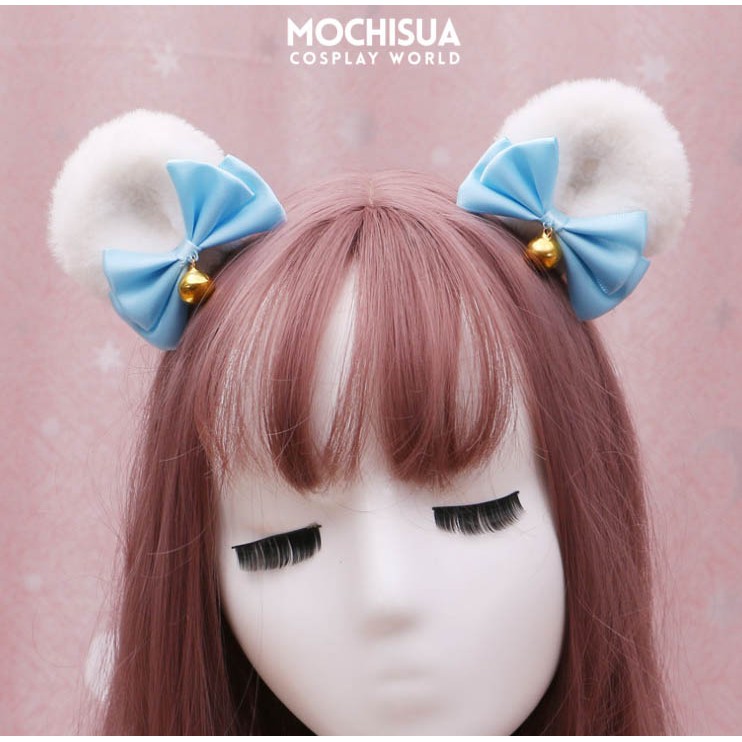 [CÓ SẴN] Tai Gấu Gắn Nơ Dạng Kẹp Dễ Thương Lolita Kawaii