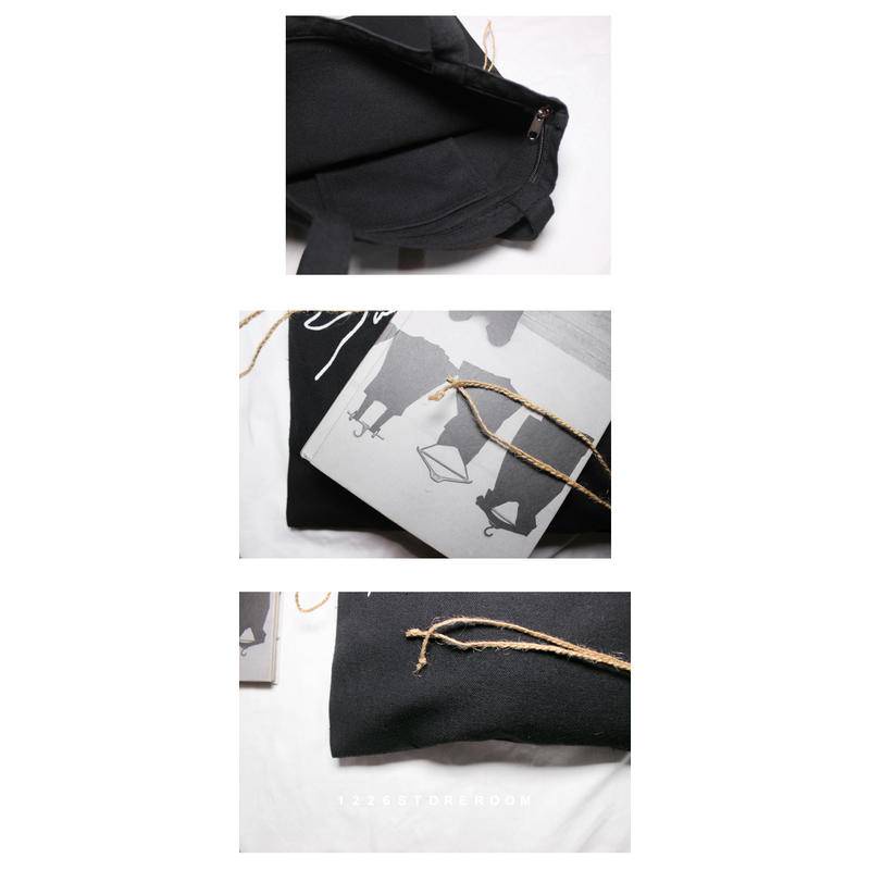 Yohji Túi vải Màu Đen Có Chữ Ký yamamoto