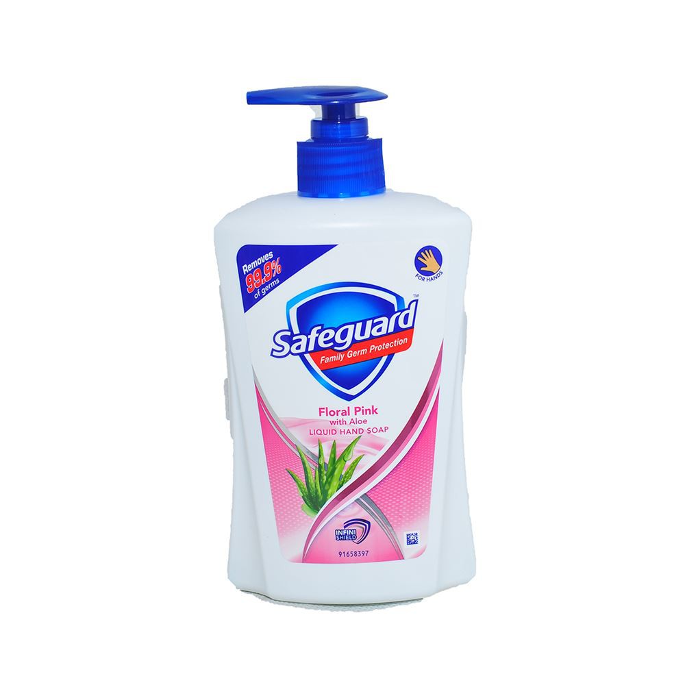 Nước Rửa Tay Nha Đam Safeguard Floral Pink With Aloe 450ml