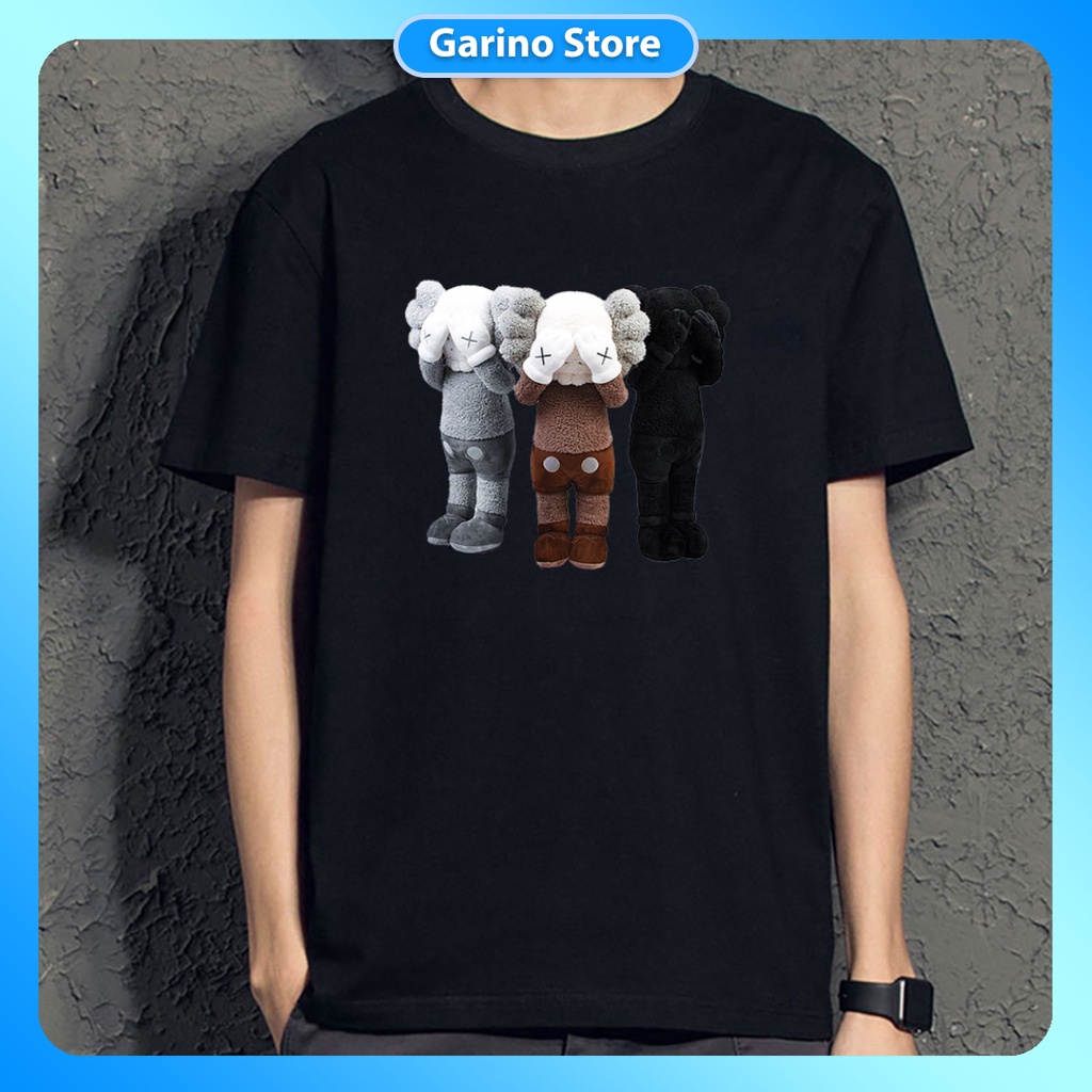 Áo thun nam nữ unisex ngắn tay không cổ đẹp KAWS Garino Store | BigBuy360 - bigbuy360.vn