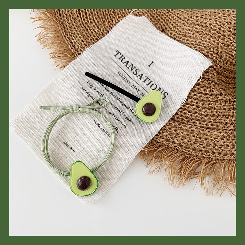 Phụ kiện tóc họa tiết trái bơ HOT TREND