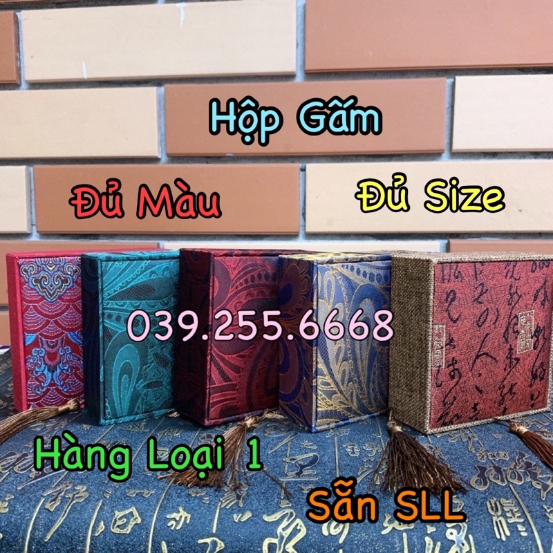 HỘP GẤM - Đủ Màu Sắc  - Đủ Size - Hộp Gấm Loại 1 Đựng Trang Sức , Vòng Tay , Đồ Phong Thuỷ