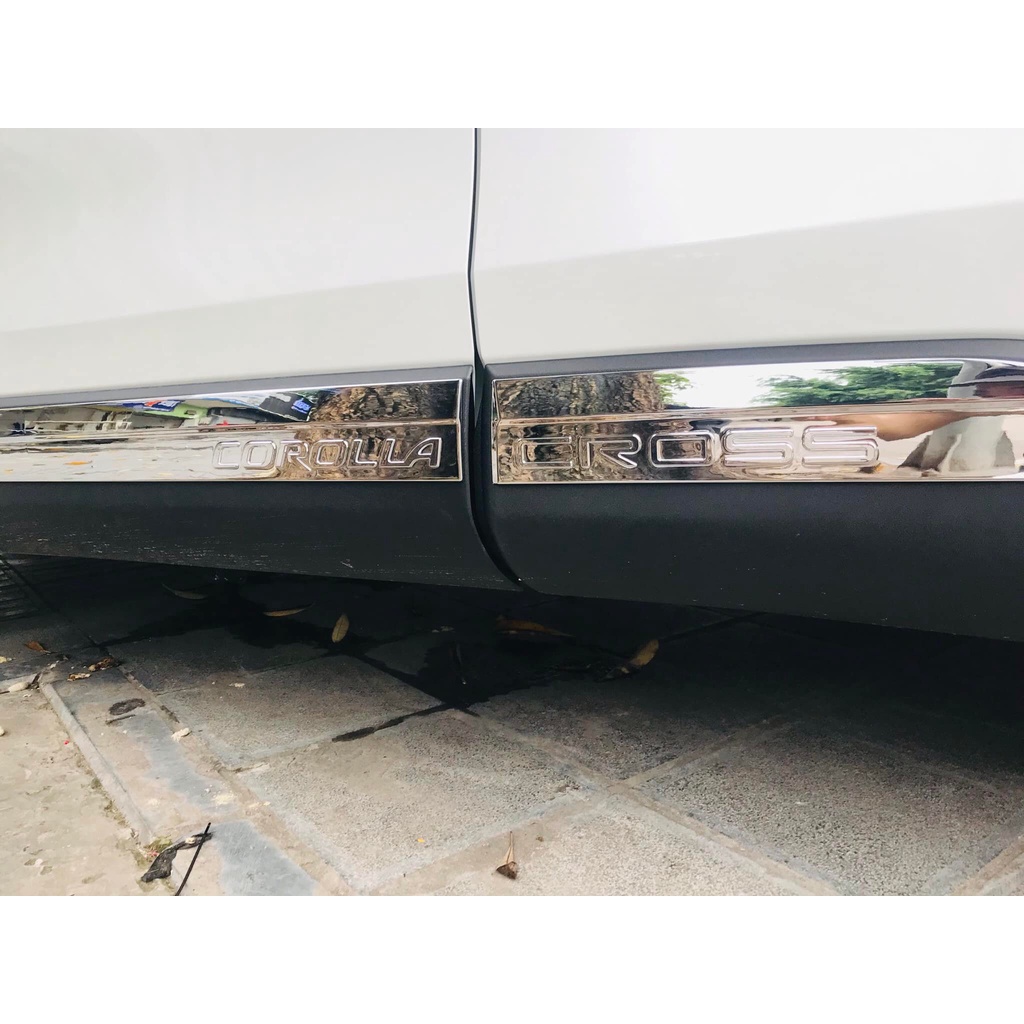 Nẹp sườn Cross nhựa mạ crom hàng cao cấp - Bản to siêu đẹp