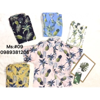 Áo hoa quả chất tơ đũi Thái