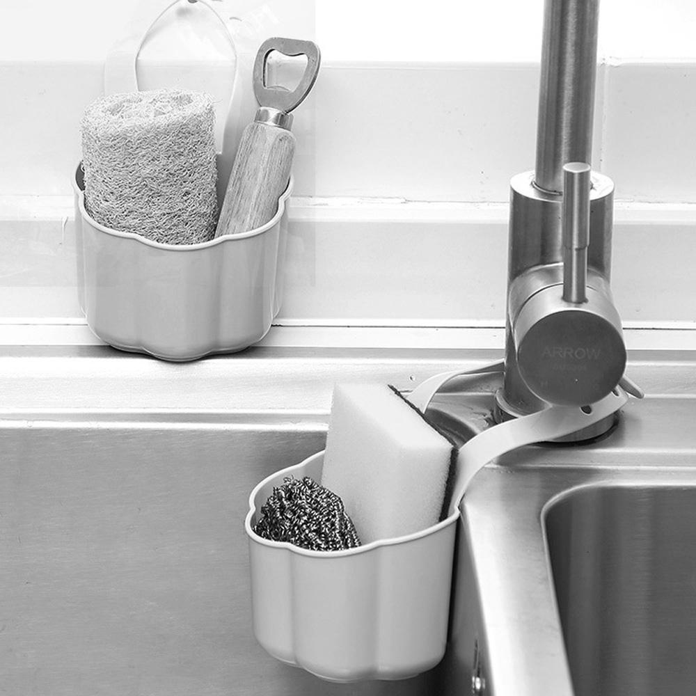 Giá Đỡ Bọt Biển Rửa Chén Treo Bồn Rửa Nhà Bếp Tiện Lợi