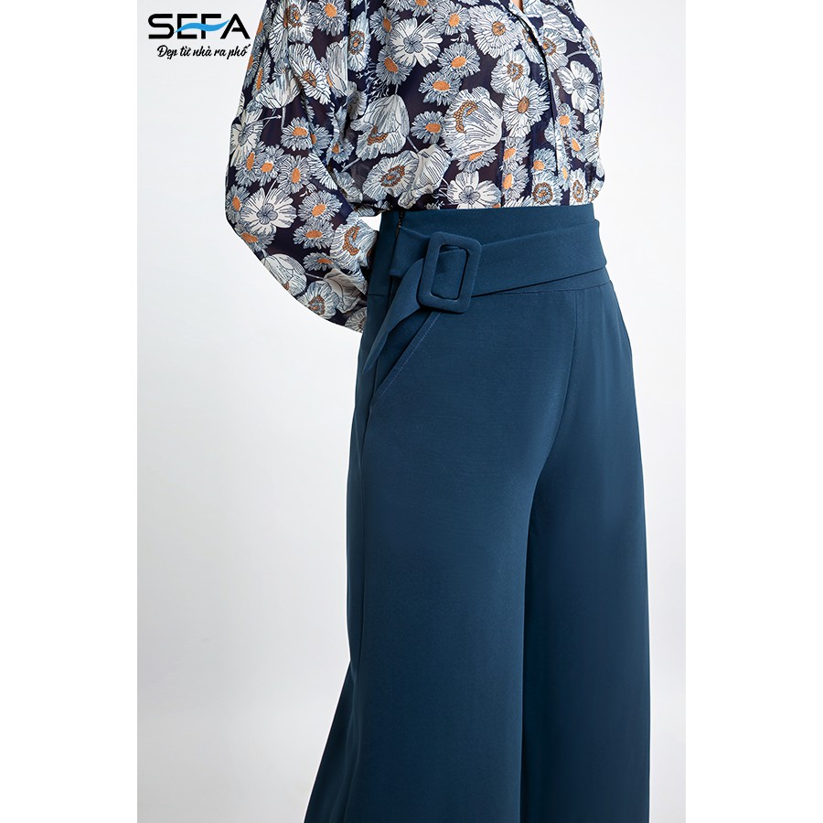 Quần ống rộng SEFA thắt đai cách điệu thanh lịch SFT2002