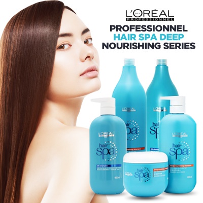 Dầu gội hấp loreal suôn mượt cấp ẩm cho tóc Hair spa 600ml-500ml