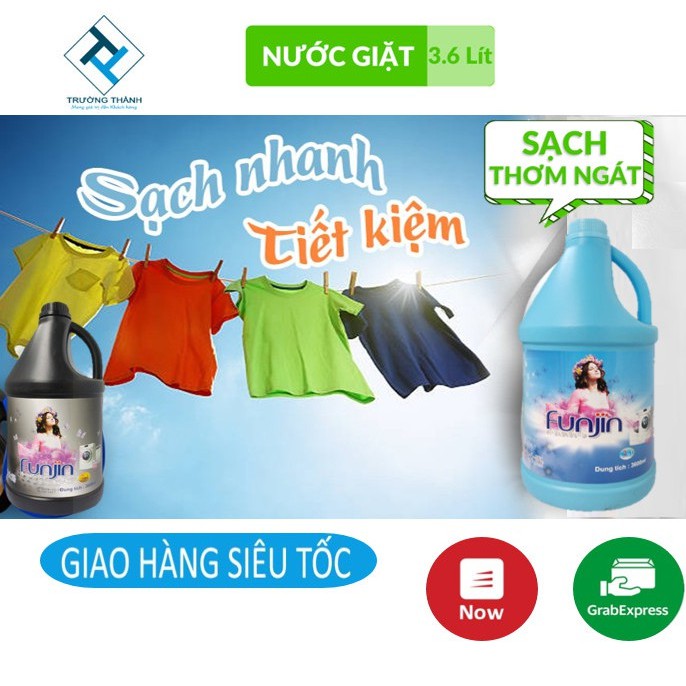 Nước giặt 3,6L Hương Ngàn Hoa| Violet| Funjin chính hãng | Bán lỗ xin đánh giá 5 sao | NppTruongThanh789