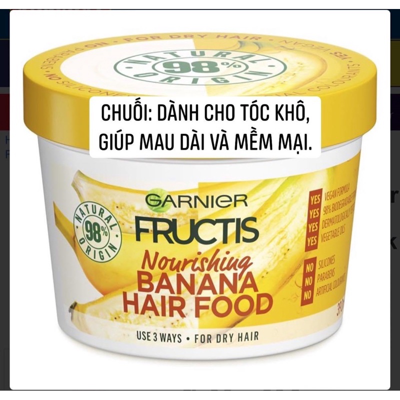 Ủ tóc Garnier Fructis Nourishing 390ml