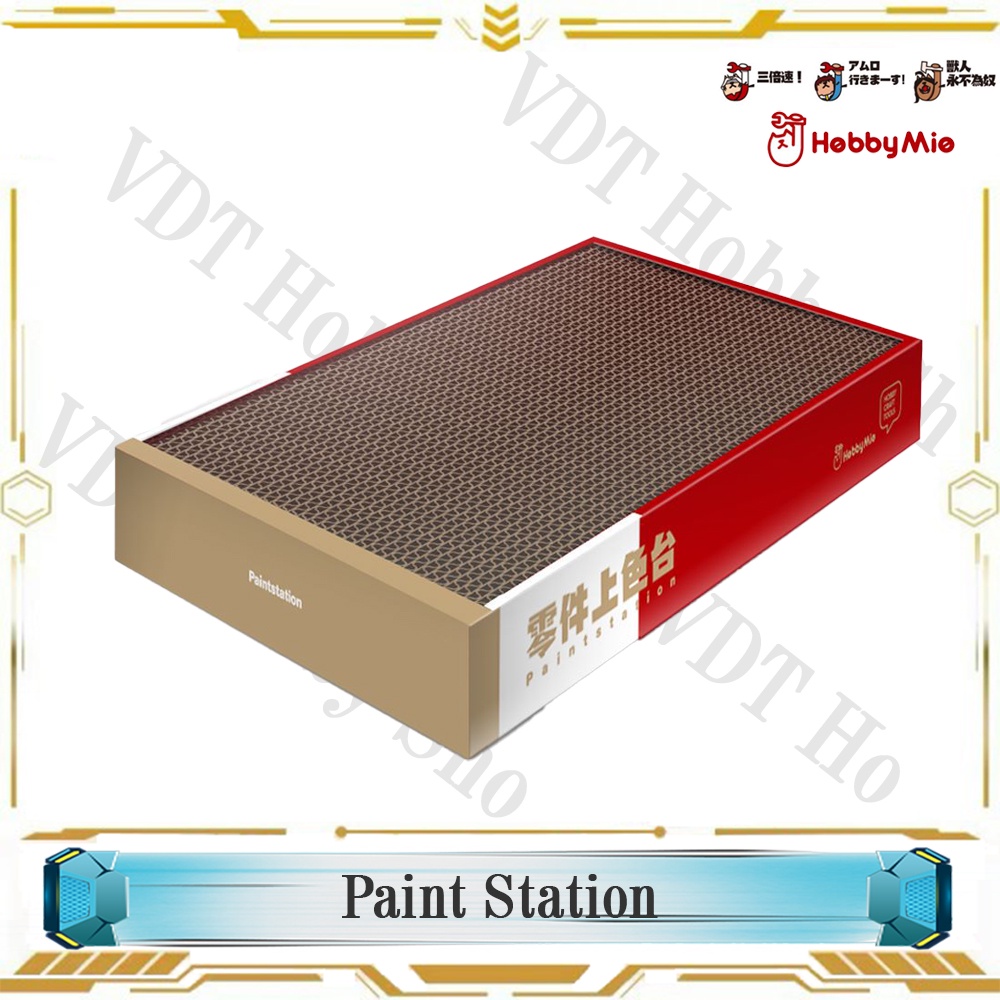 Hobby Mio: Khay Paint Station cắm kẹp cá sấu sơn mô hình
