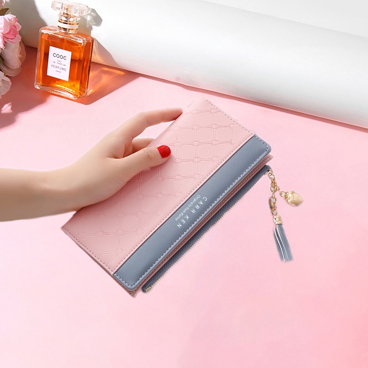 Ví Dài Nhiều Ngăn Đựng Thẻ Có Khóa Kéo Phong Cách Hàn Quốc Thời Trang 2022 Dành Cho Nữ