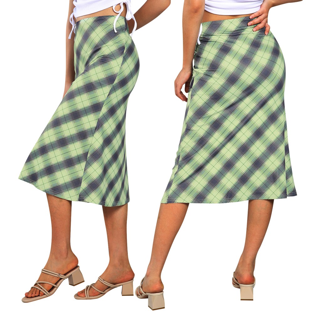 Chân Váy Ôm Ca-Rô Thời Trang Dành Cho Nữ