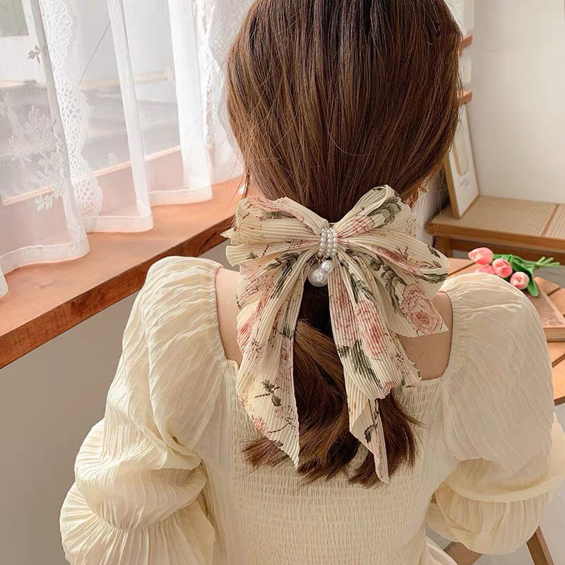 Kẹp tóc hình nơ phong cách vintage hàn quốc nhiều màu