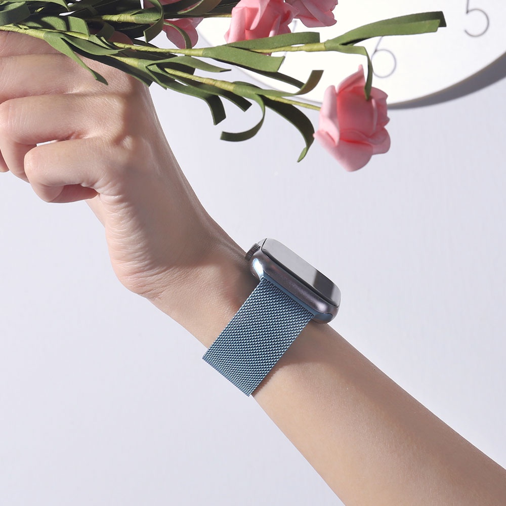 Dây Đeo Inox Milanes Khóa Nam Châm Cho Đồng Hồ Thông Minh Apple watch 44mm 45mm 41mm 42mm 40mm 38mm iwatch se 73456