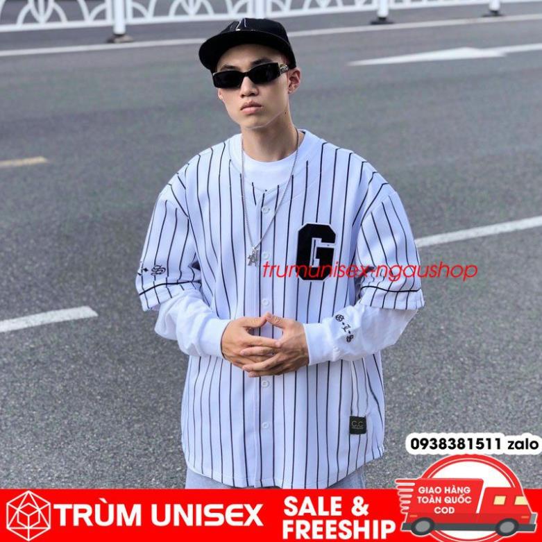 Áo thun Khoác hiphop bóng chày G Hàn Quốc 2021 chất vải cotton chất mịn tốt Trùm Unisex !