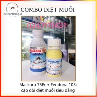 Combo 2 chai thuốc diệt muỗi và côn trùng mackara 750EC 100ml+ fendona 10sc 50ml