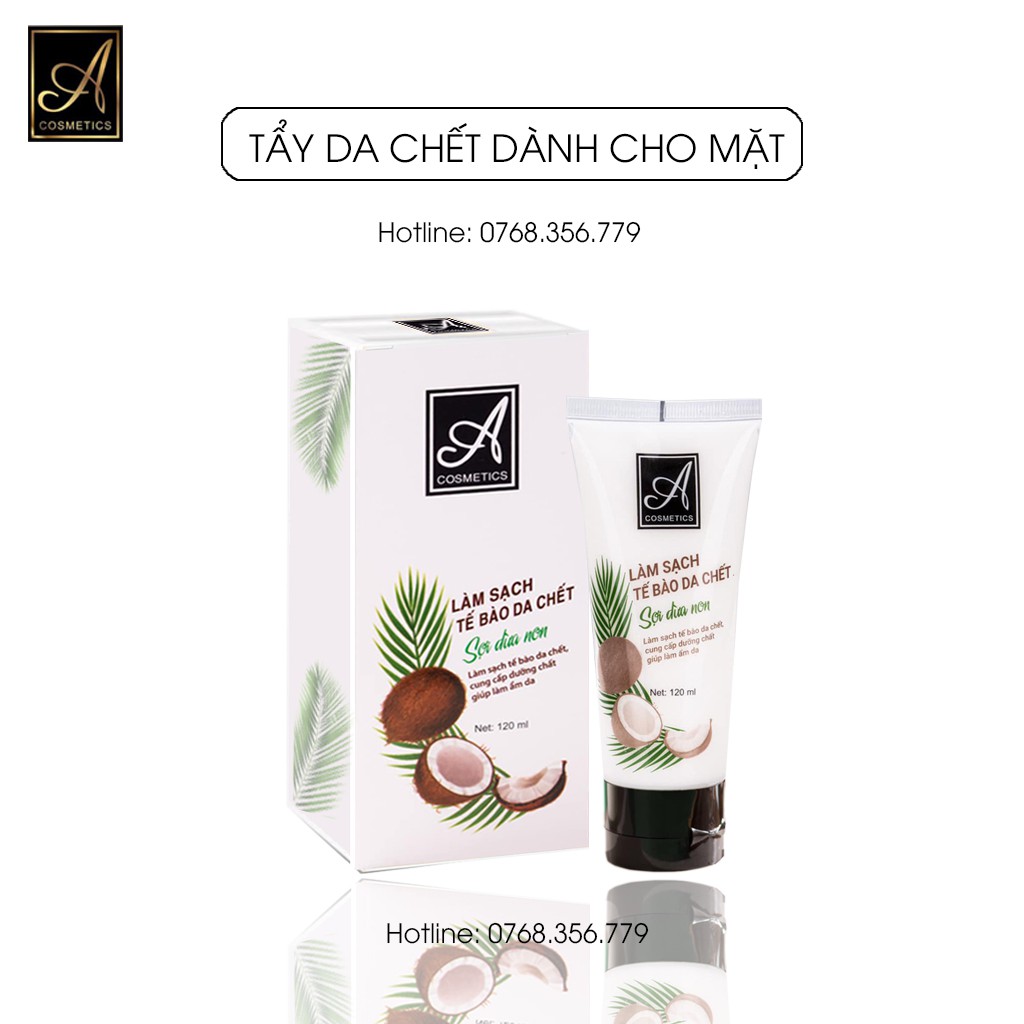 Tẩy Da Chết Sợi Dừa Non - Dành cho Face- Giúp lẩy sạch da chết, cung cấp dưỡng ẩm, giúp làm mềm mịn da, tặng cột tóc