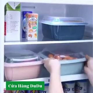 Rổ Đựng Hoa Quả Vuông 2 Tầng Ráo Nước