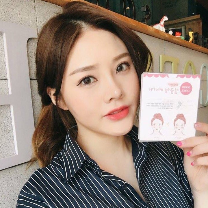 Miếng dán thon gọn mặt Dodo Label Hàn Quốc, thu gọn mặt khi trang điểm, bóp nhỏ mặt khi make up
