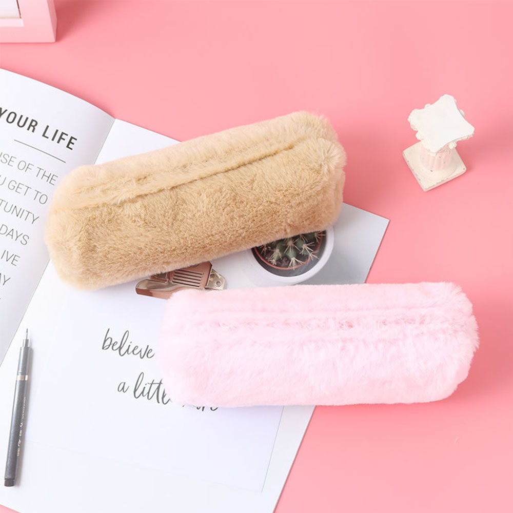 1 Túi Đựng Bút Hình Thú Nhồi Bông Màu Sắc Sáng Tạo