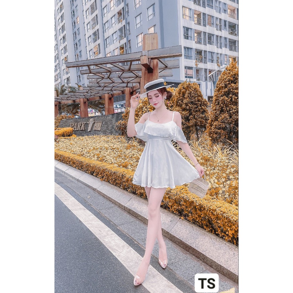 váy thiết kế hai dây lụa,váy hai dây đi biển trẻ trung | BigBuy360 - bigbuy360.vn