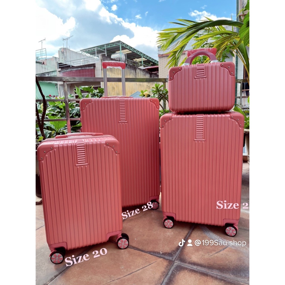Vali Kéo Vali Du Lịch Cao Cấp Chống Va Đập Đủ size To 20/24/28inch Bảo Hành 3 Năm