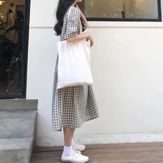 Váy babydoll kẻ