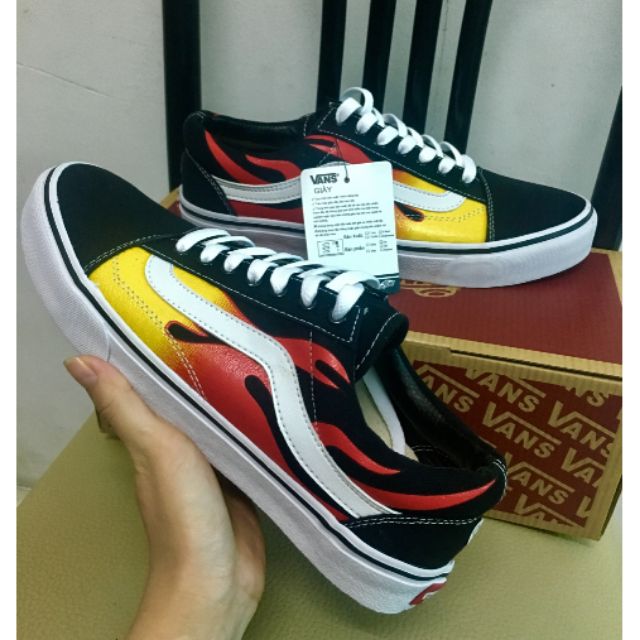 Giày vans lửa VNXK hình thật