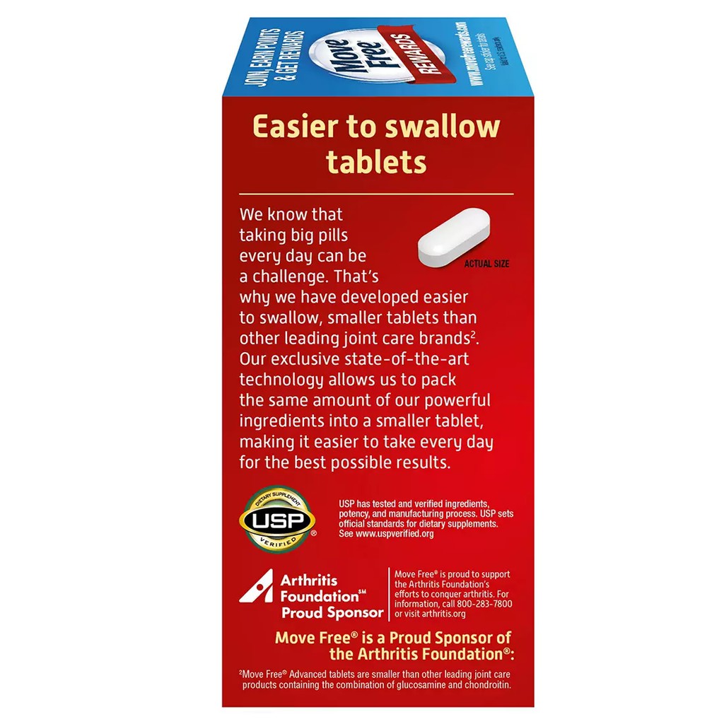 Hỗ trợ giảm đau xương khớp schif move free glucosamin và chondroitin 200 viên Healthy Care