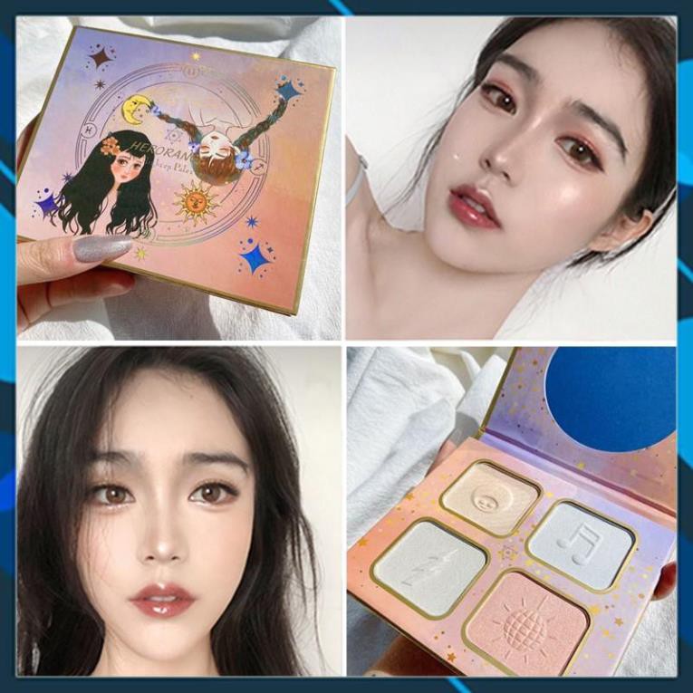 [ Hàng Nhập Khẩu ] Bảng Nhũ Bắt Sáng 4 Tông Màu Make Up Toàn Diện HerOrange | BigBuy360 - bigbuy360.vn