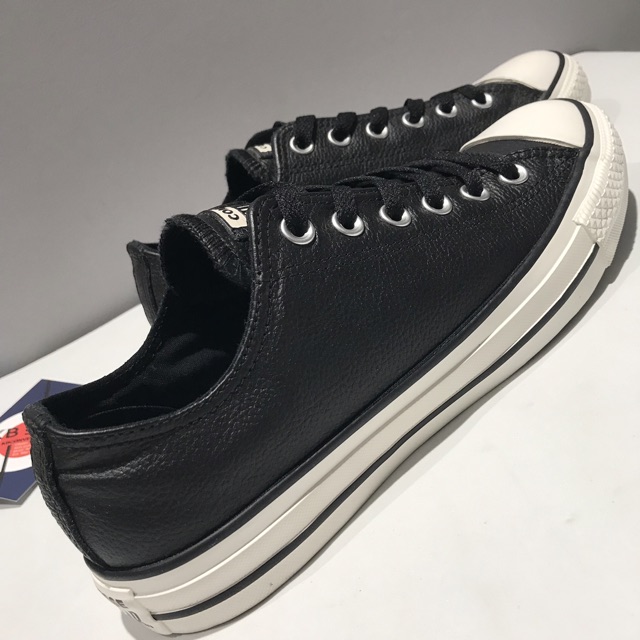 Giày Converse classic đen da cổ thấp chính hãng