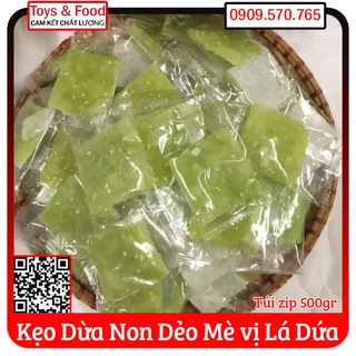 Kẹo Dừa Non Dẻo Mè vị Lá Dứa