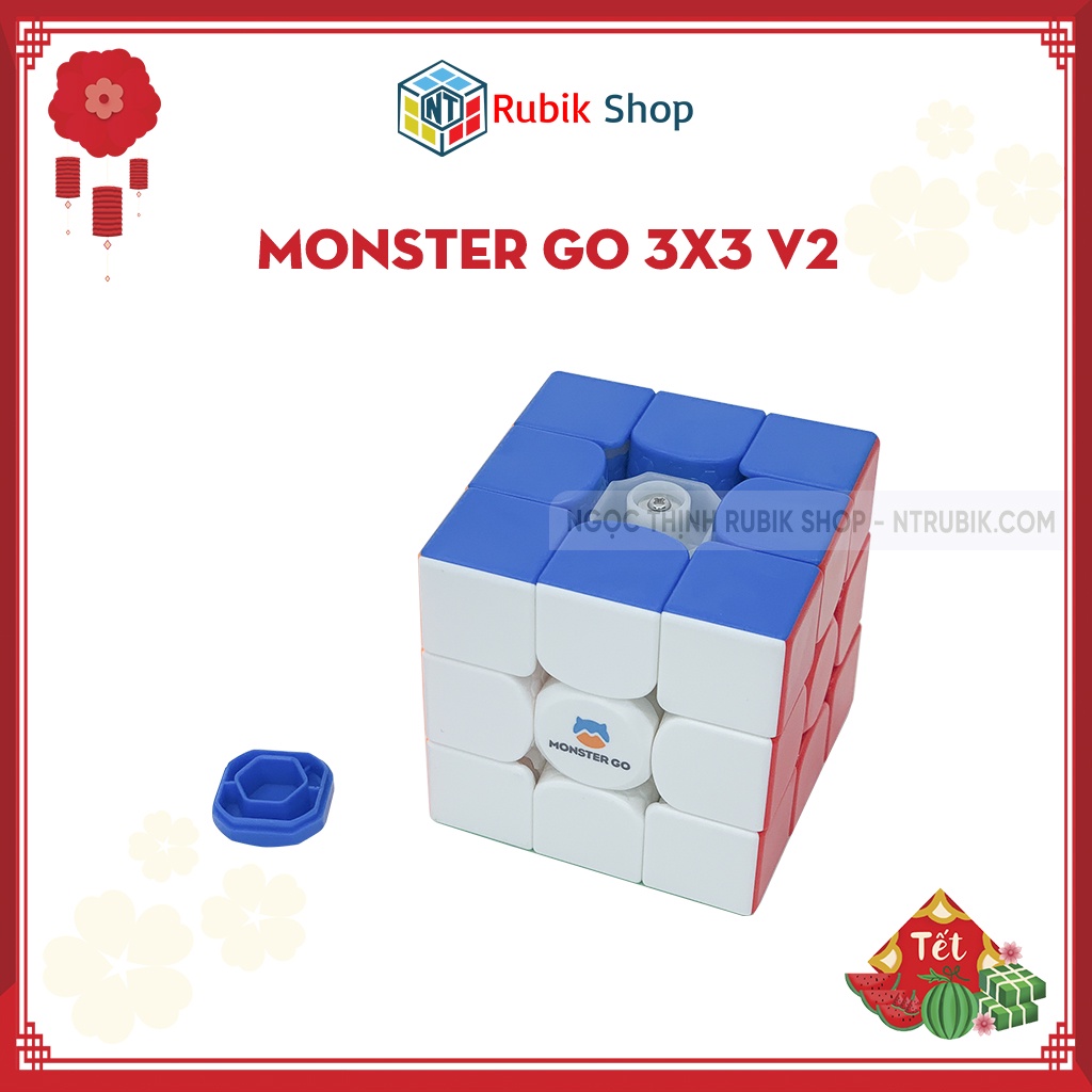 Rubik 3x3x3 GAN monster go Stickerless standard/ bản Magnetic V1/V2 (Hãng mod nam châm)