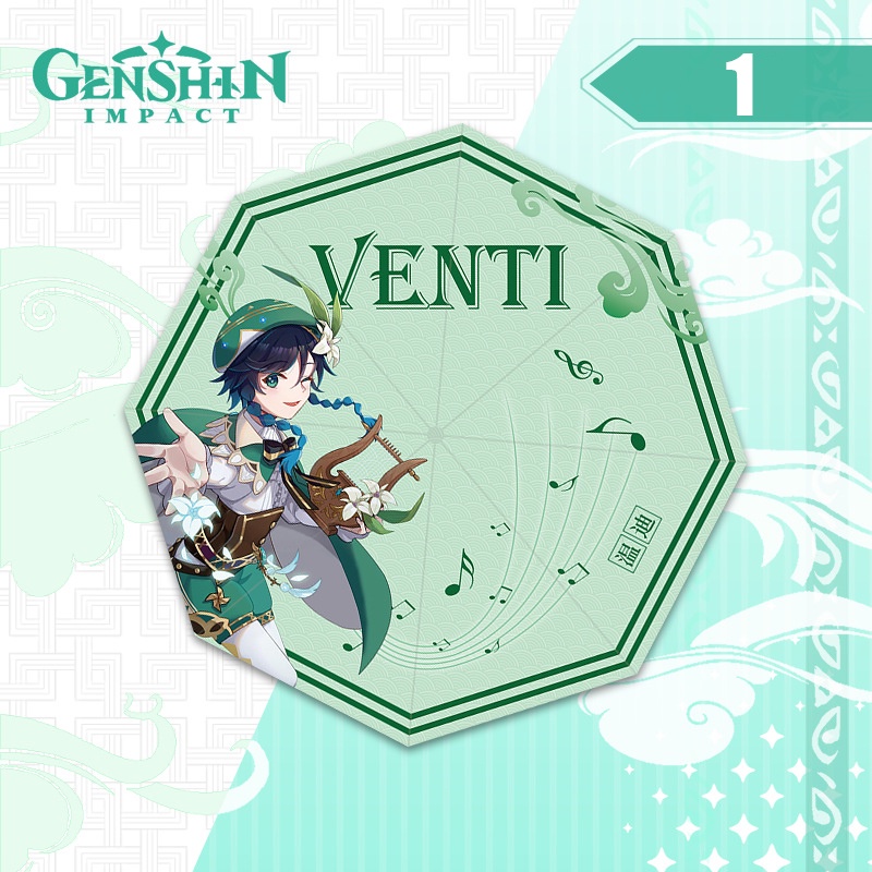 Dù che nắng in họa tiết game Genshin
